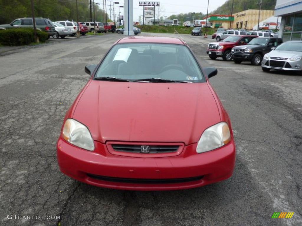 1997 Civic CX Hatchback - Milano Red / Gray photo #6