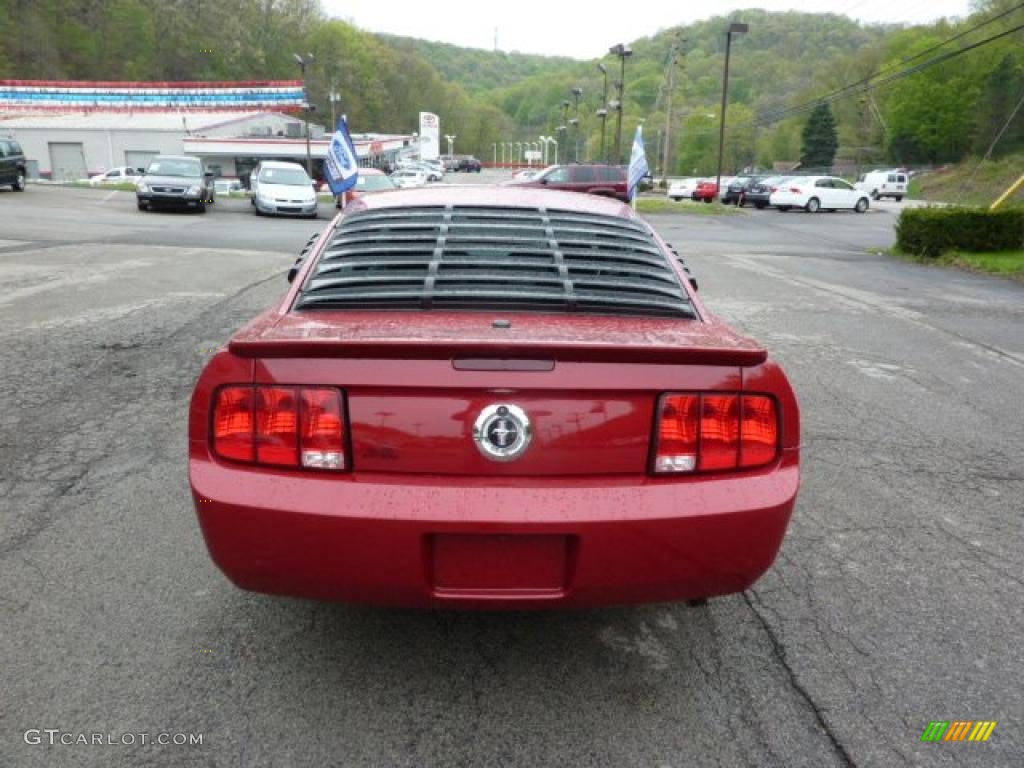 2008 Mustang V6 Premium Coupe - Dark Candy Apple Red / Light Graphite photo #3