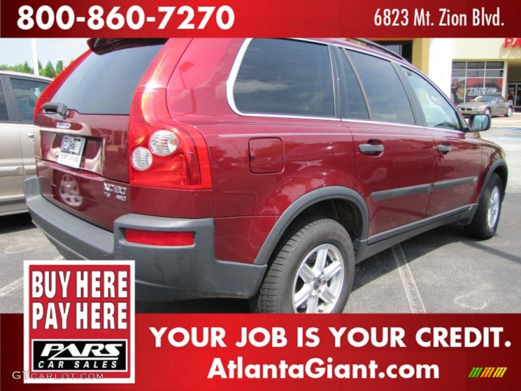 2004 XC90 T6 AWD - Ruby Red Metallic / Taupe/Light Taupe photo #3