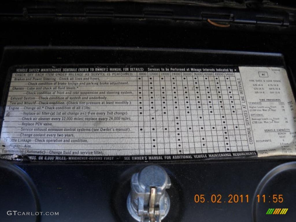 1971 Buick Skylark GS 455 Info Tag Photos