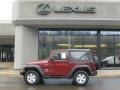 2008 Red Rock Crystal Pearl Jeep Wrangler X 4x4  photo #2