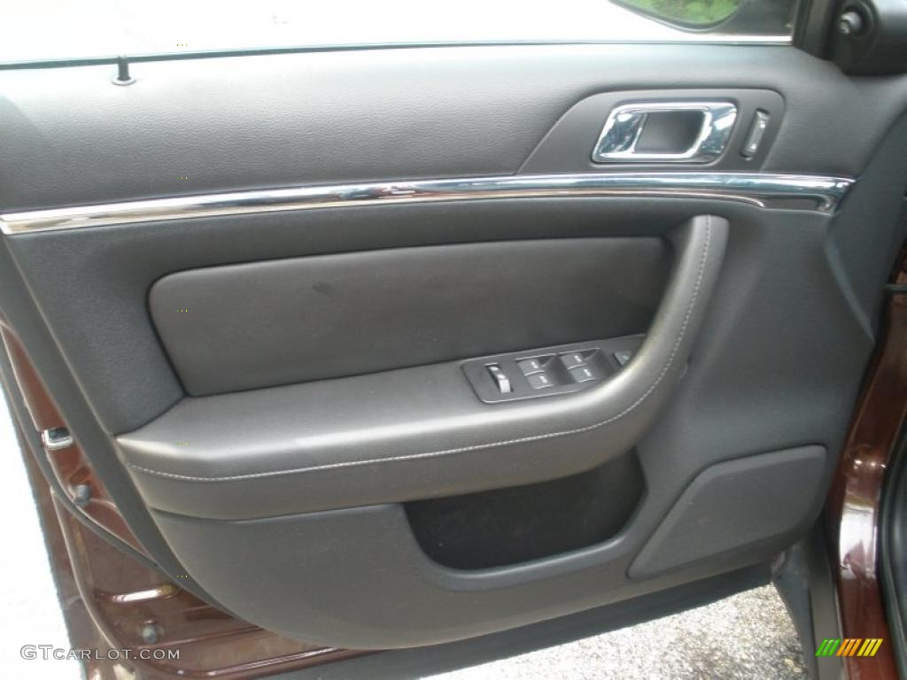 2009 Lincoln MKS Sedan Charcoal Black Door Panel Photo #48795373