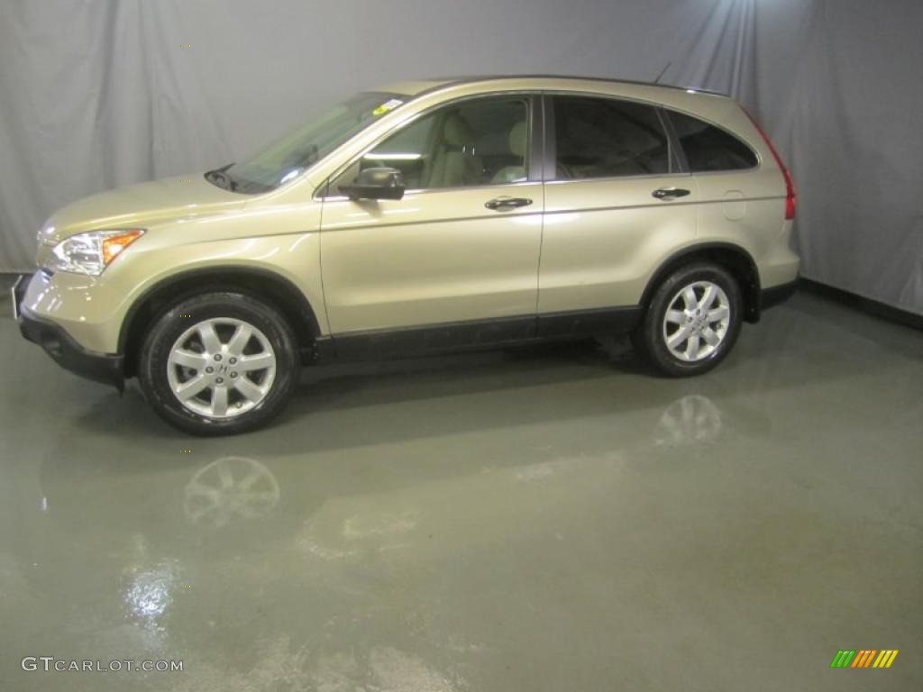 2009 CR-V EX 4WD - Borrego Beige Metallic / Ivory photo #3