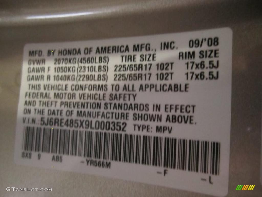 2009 CR-V EX 4WD - Borrego Beige Metallic / Ivory photo #8