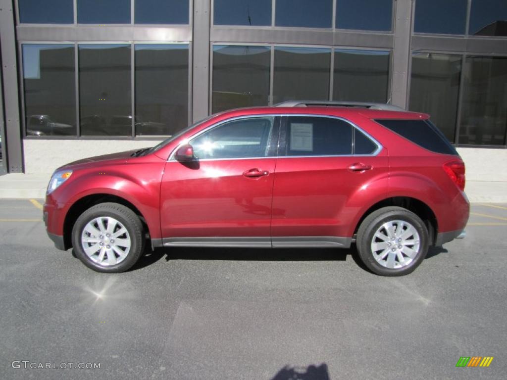 2010 Equinox LT AWD - Cardinal Red Metallic / Jet Black/Light Titanium photo #2