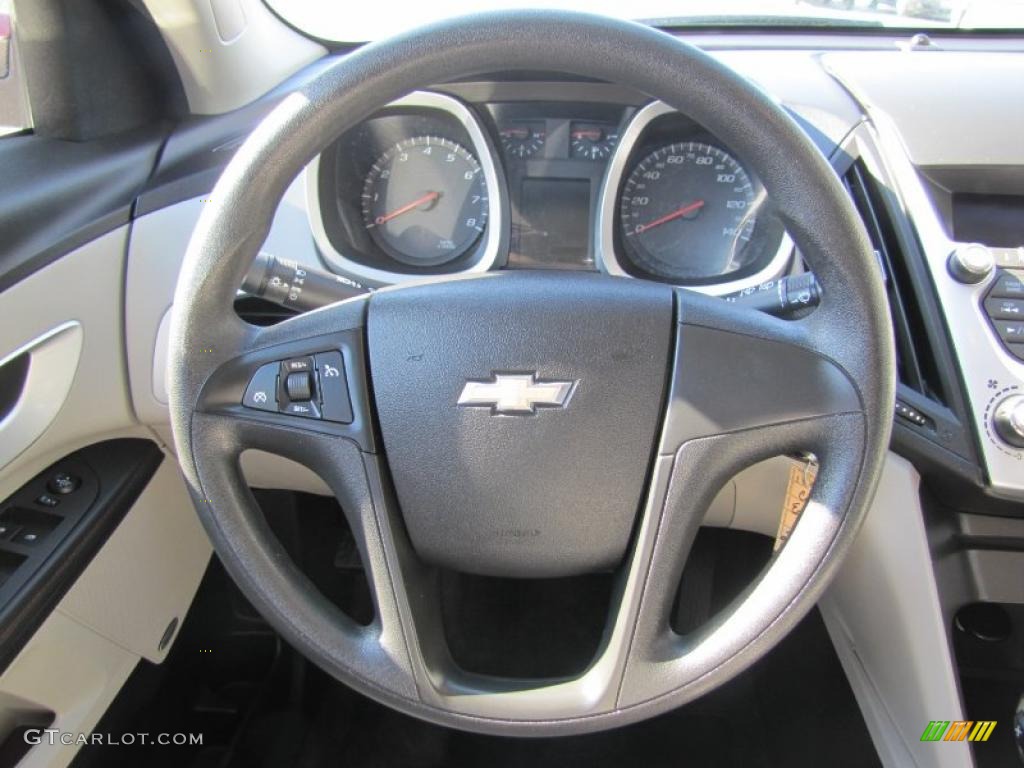 2010 Chevrolet Equinox LT AWD Jet Black/Light Titanium Steering Wheel Photo #48796204