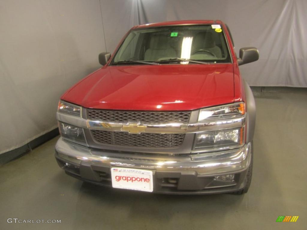 2005 Colorado Z71 Regular Cab 4x4 - Dark Cherry Red Metallic / Medium Dark Pewter photo #2