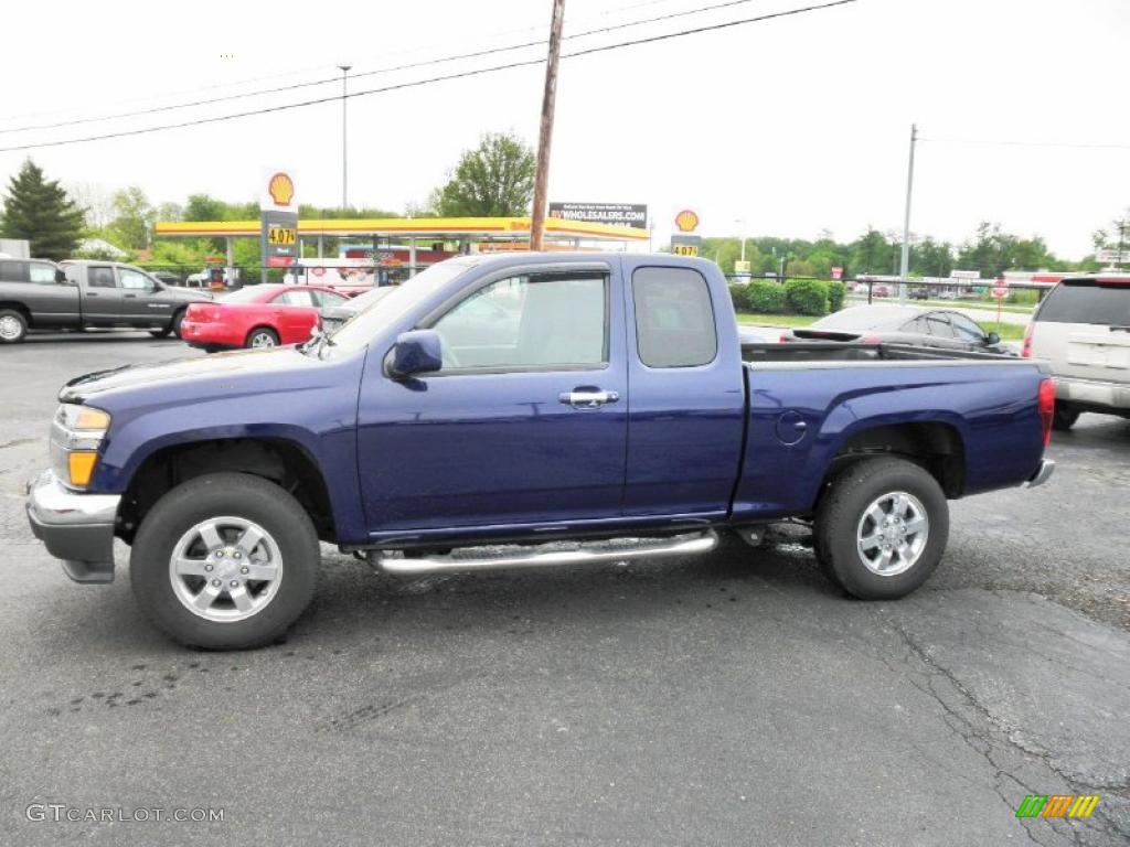 Navy Blue 2011 GMC Canyon SLE Extended Cab 4x4 Exterior Photo #48797740