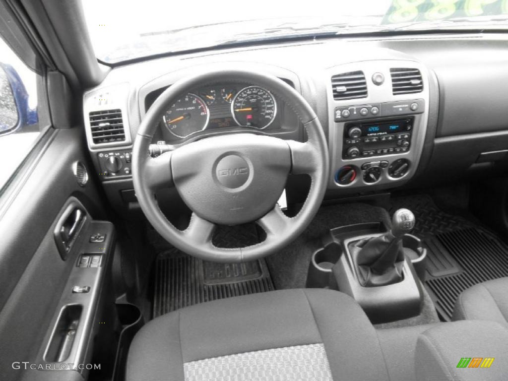 Ebony Interior 2011 GMC Canyon SLE Extended Cab 4x4 Photo #48797860