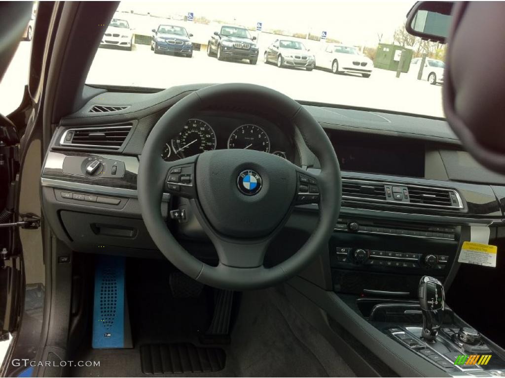 2012 7 Series 750Li xDrive Sedan - Dark Graphite Metallic / Black photo #11