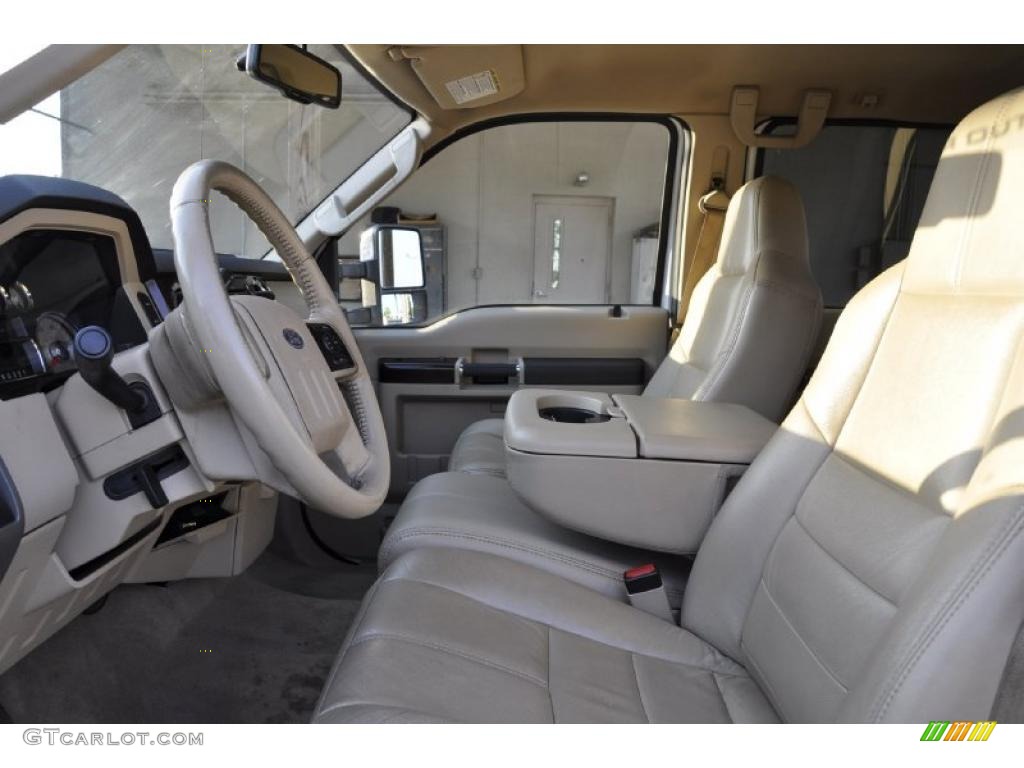 Camel Interior 2008 Ford F350 Super Duty Lariat Crew Cab Dually Photo #48803750