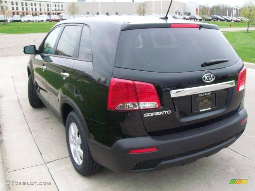 2011 Sorento LX - Ebony Black / Black photo #5