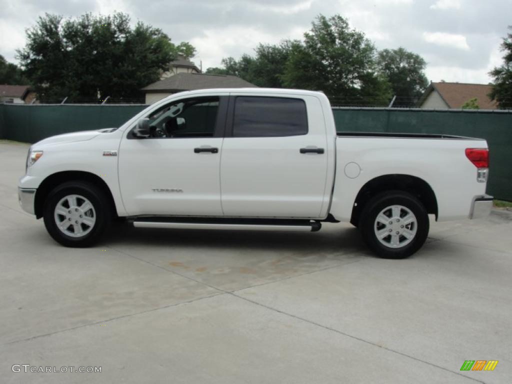 2010 Tundra CrewMax - Super White / Graphite Gray photo #6