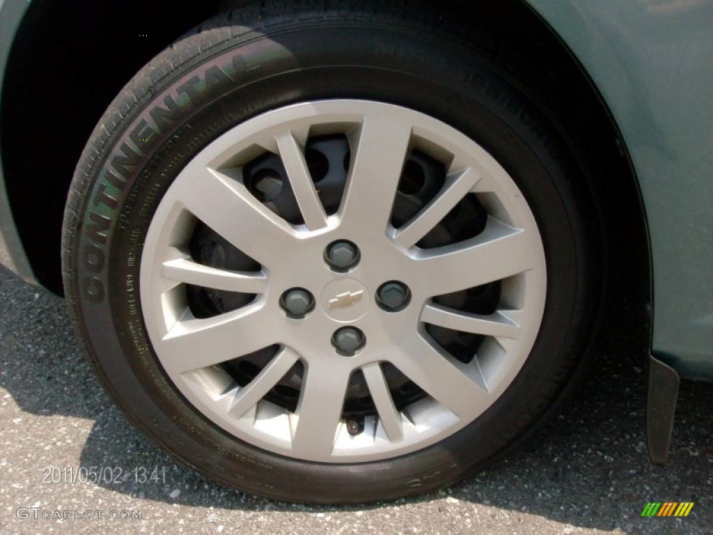 2010 Cobalt LT Sedan - Silver Moss Metallic / Ebony photo #11