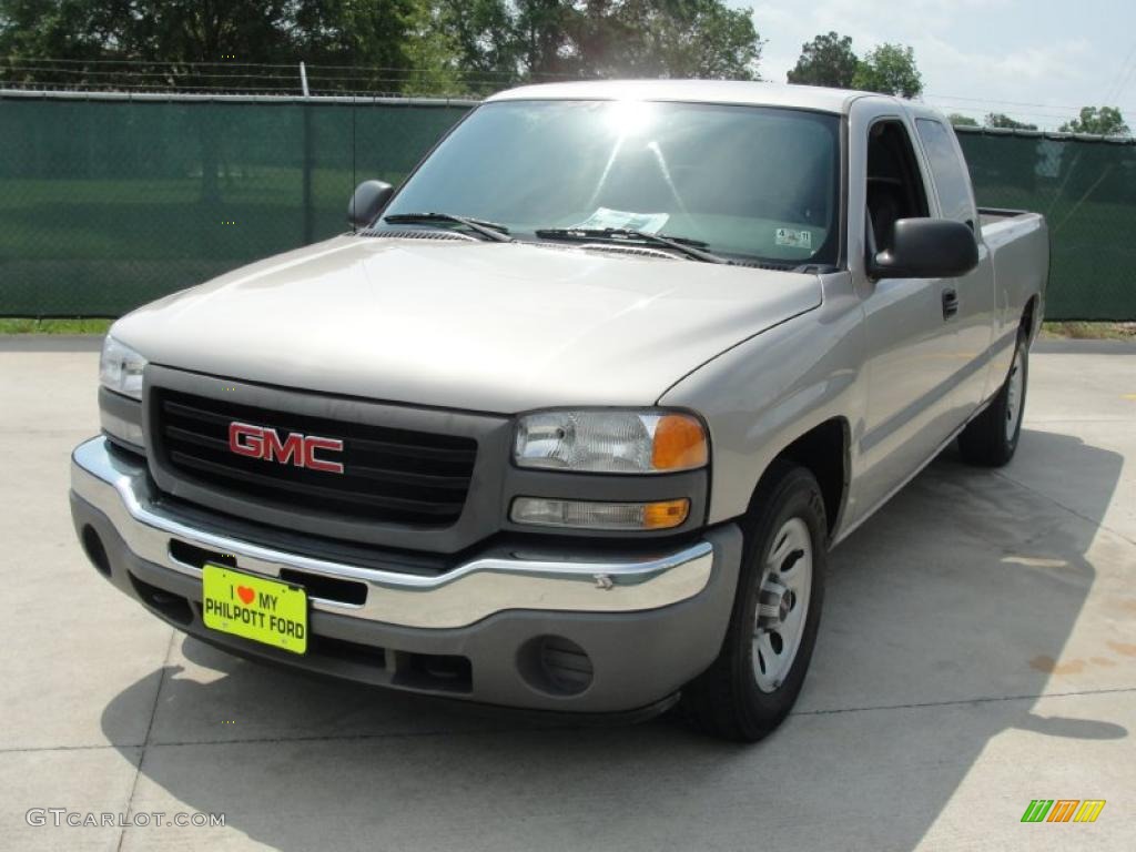 2006 Sierra 1500 SL Extended Cab - Silver Birch Metallic / Dark Pewter photo #7