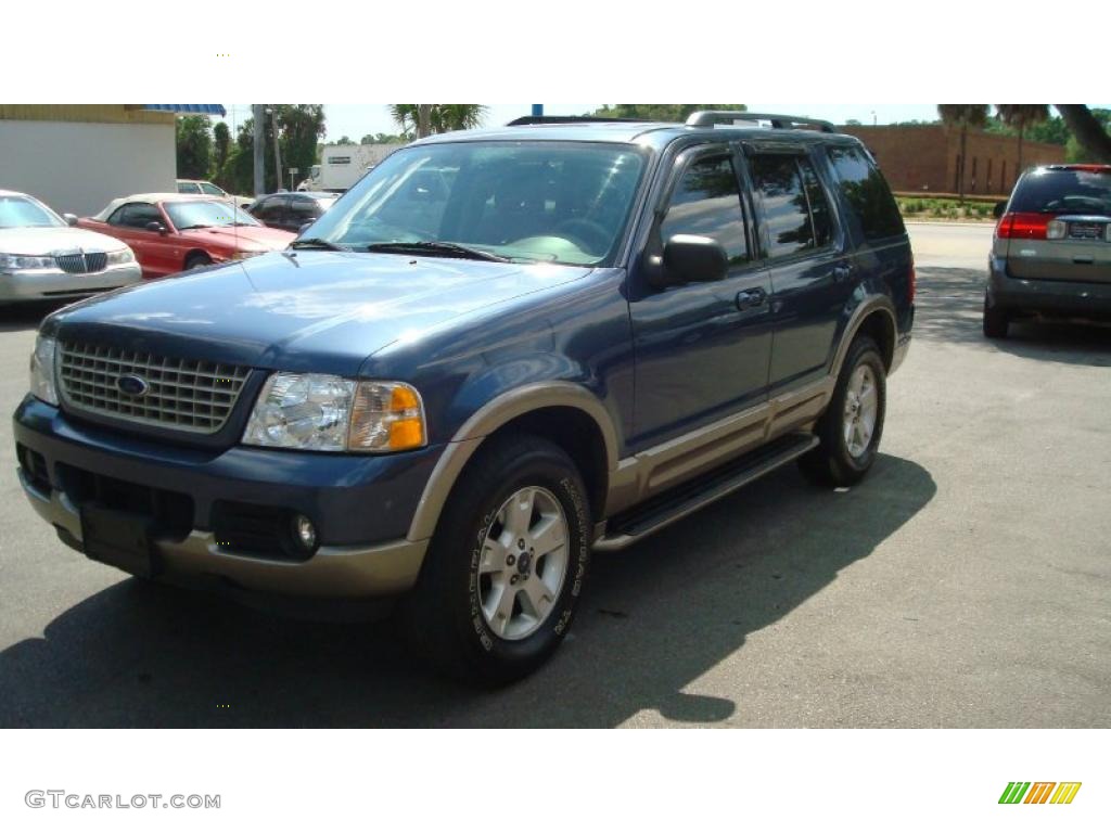 2003 Explorer Eddie Bauer - Medium Wedgewood Blue Metallic / Medium Parchment Beige photo #7