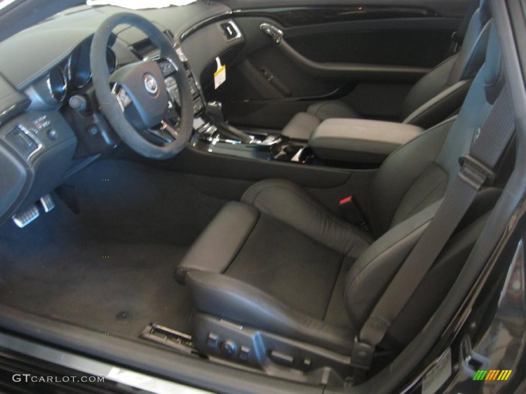Ebony Interior 2011 Cadillac CTS -V Coupe Black Diamond Edition Photo #48817185