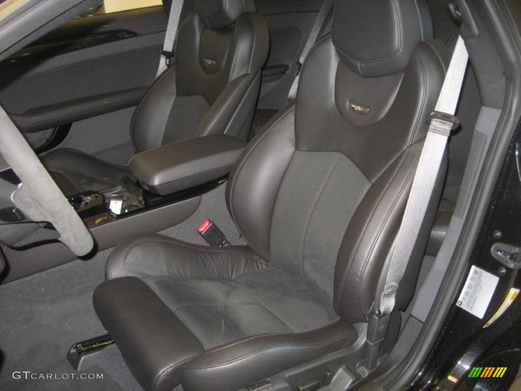 Ebony Interior 2011 Cadillac CTS -V Coupe Black Diamond Edition Photo #48817212
