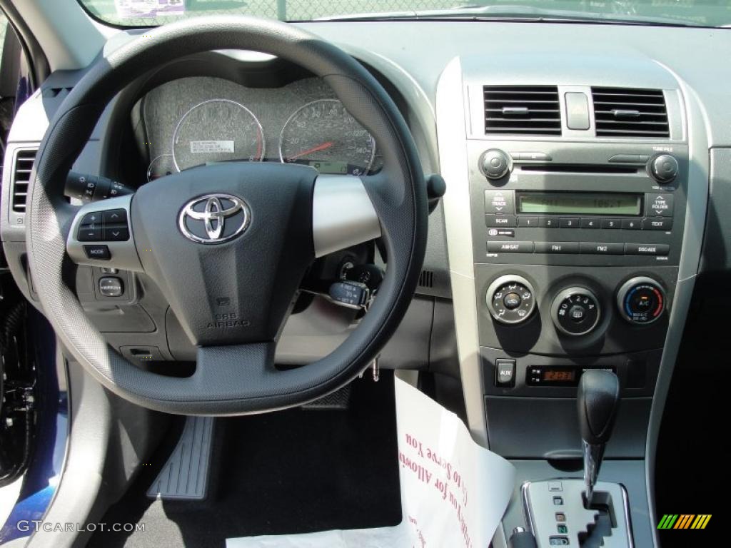 2011 Toyota Corolla S Dark Charcoal Steering Wheel Photo #48818355