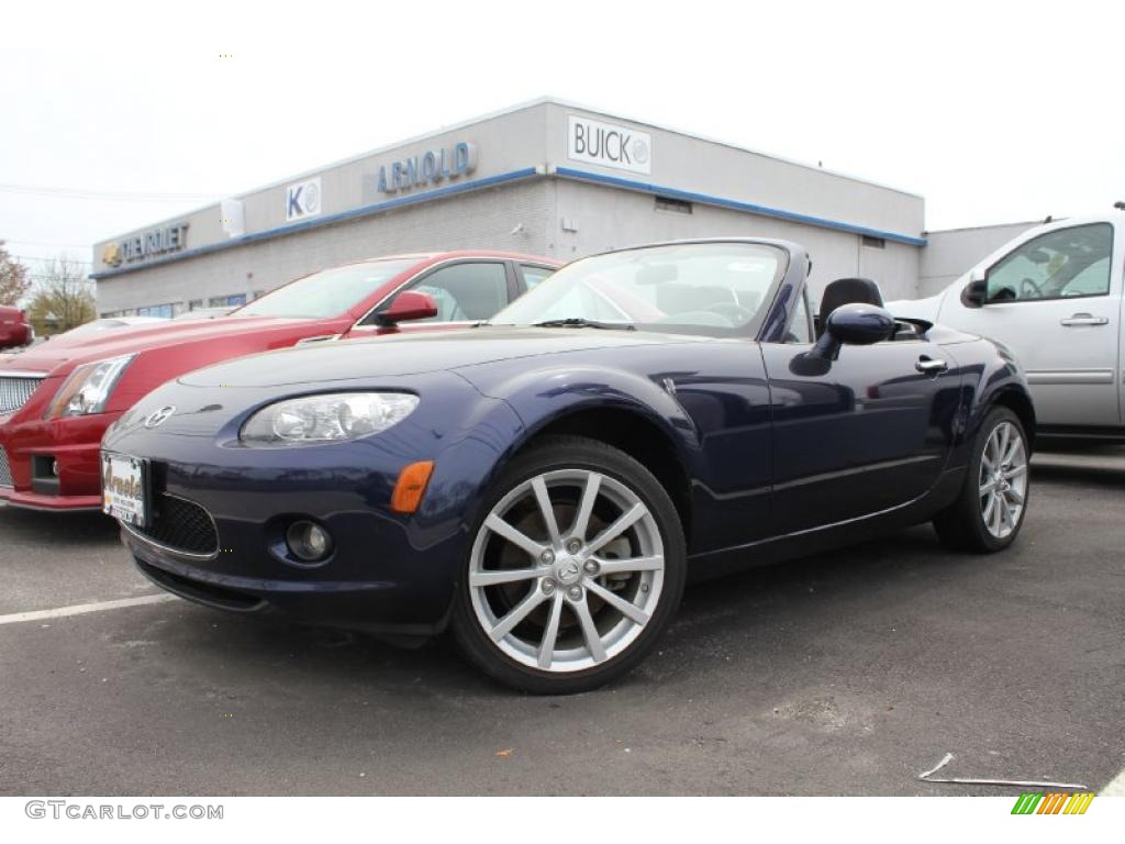 2008 MX-5 Miata Hardtop Roadster - Stormy Blue Mica / Black photo #1