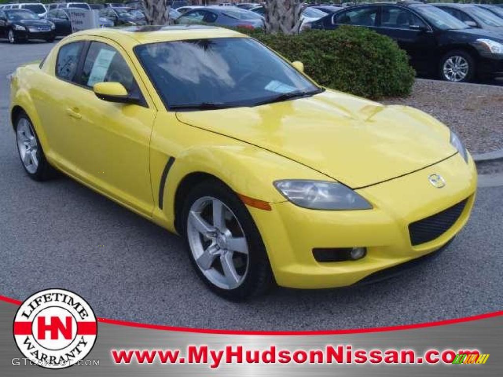 2004 RX-8 Grand Touring - Lightning Yellow / Black photo #1