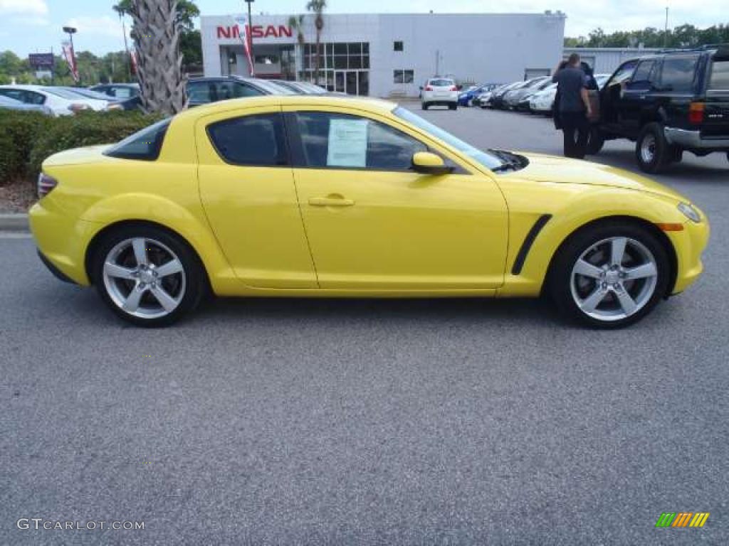 2004 RX-8 Grand Touring - Lightning Yellow / Black photo #3