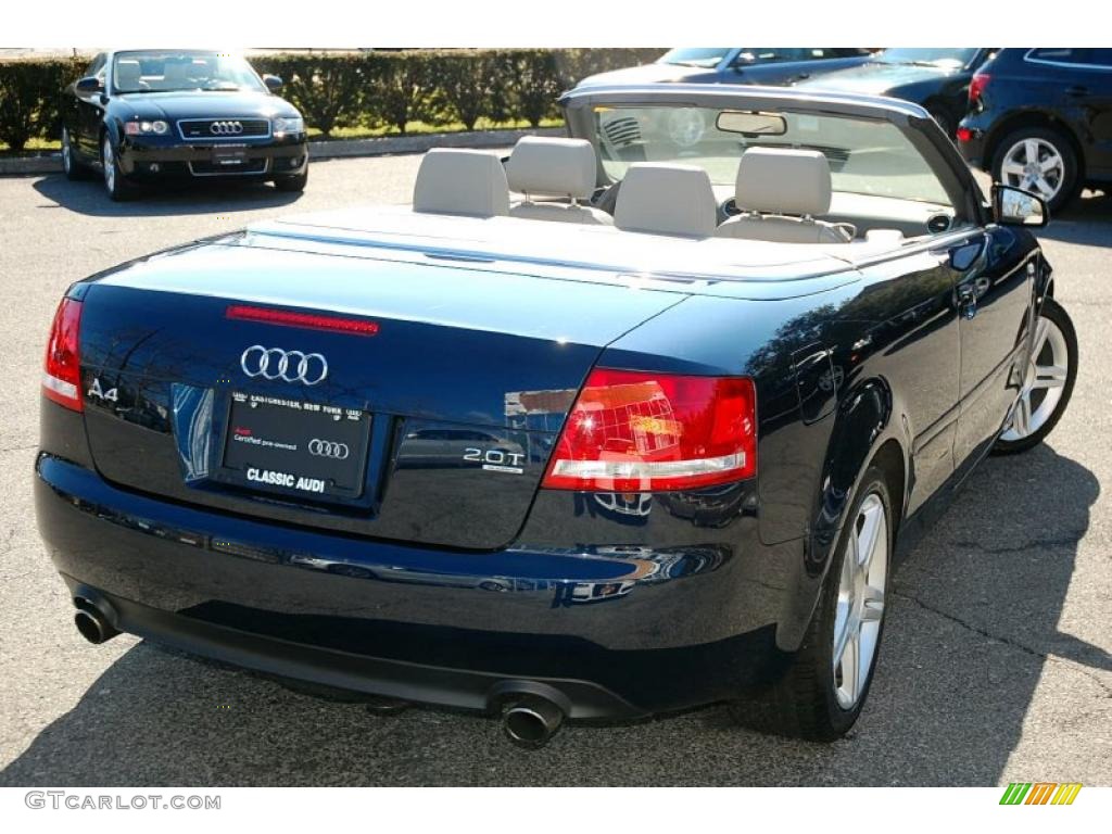 2008 A4 2.0T quattro Cabriolet - Deep Sea Blue Pearl Effect / Light Gray photo #2