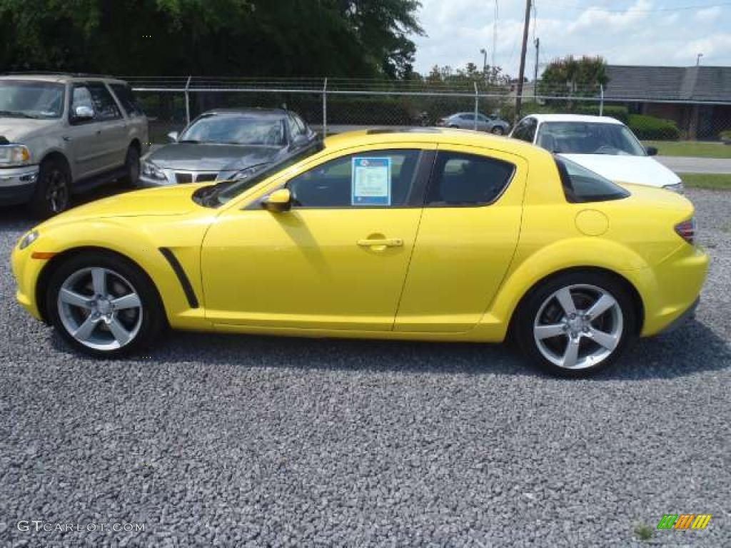 2004 RX-8 Grand Touring - Lightning Yellow / Black photo #5