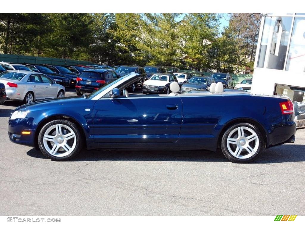 Deep Sea Blue Pearl Effect 2008 Audi A4 2.0T quattro Cabriolet Exterior Photo #48820464