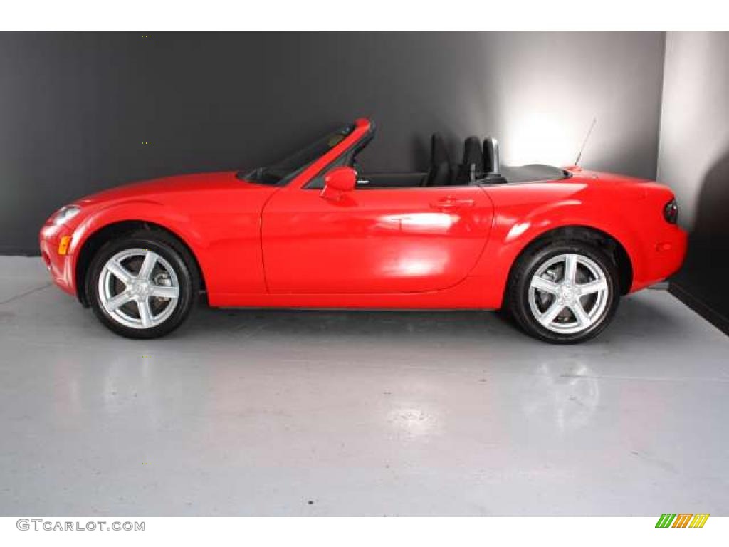 True Red 2008 Mazda MX-5 Miata Sport Roadster Exterior Photo #48820622