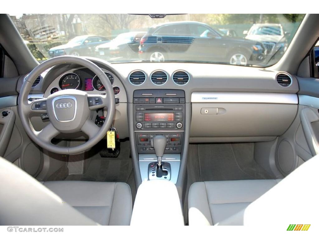 2008 Audi A4 2.0T quattro Cabriolet Light Gray Dashboard Photo #48820625