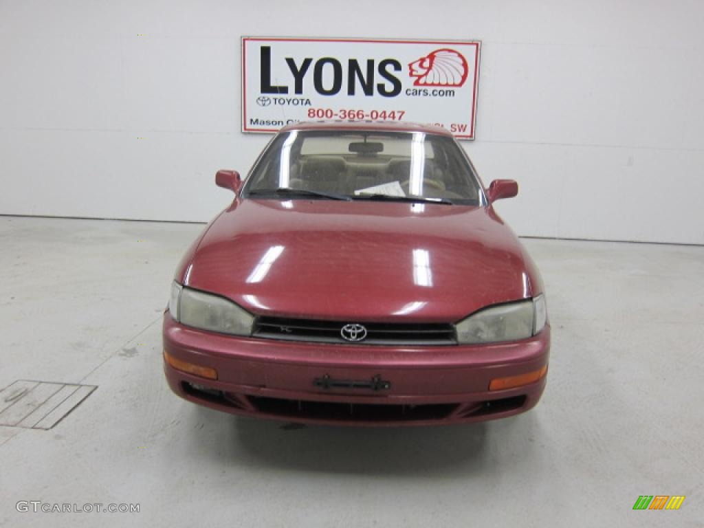1994 Camry LE V6 Sedan - Sunfire Red Metallic / Gray photo #10