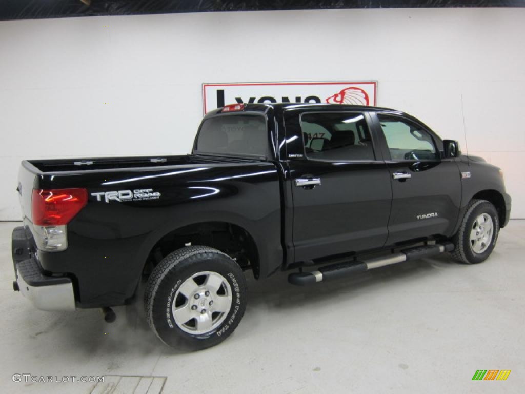 2007 Tundra Limited CrewMax 4x4 - Black / Graphite Gray photo #6