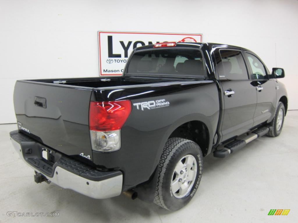 2007 Tundra Limited CrewMax 4x4 - Black / Graphite Gray photo #7