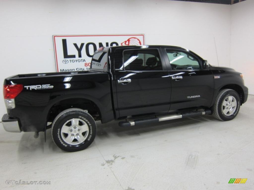 2007 Tundra Limited CrewMax 4x4 - Black / Graphite Gray photo #13