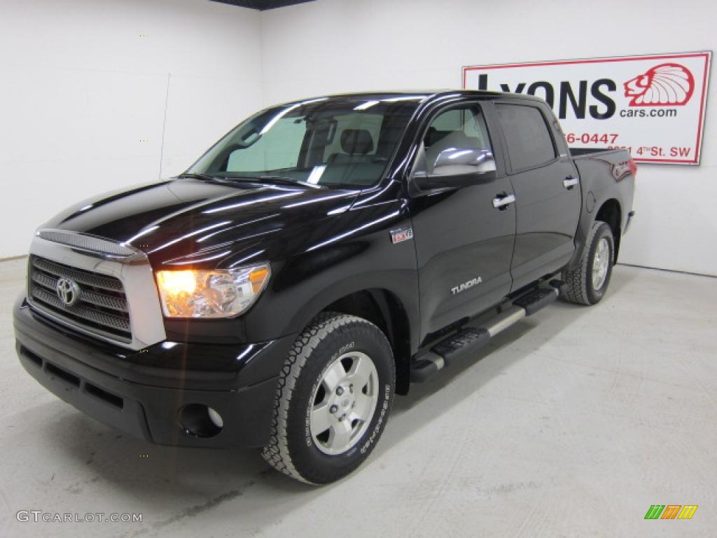 2007 Tundra Limited CrewMax 4x4 - Black / Graphite Gray photo #19