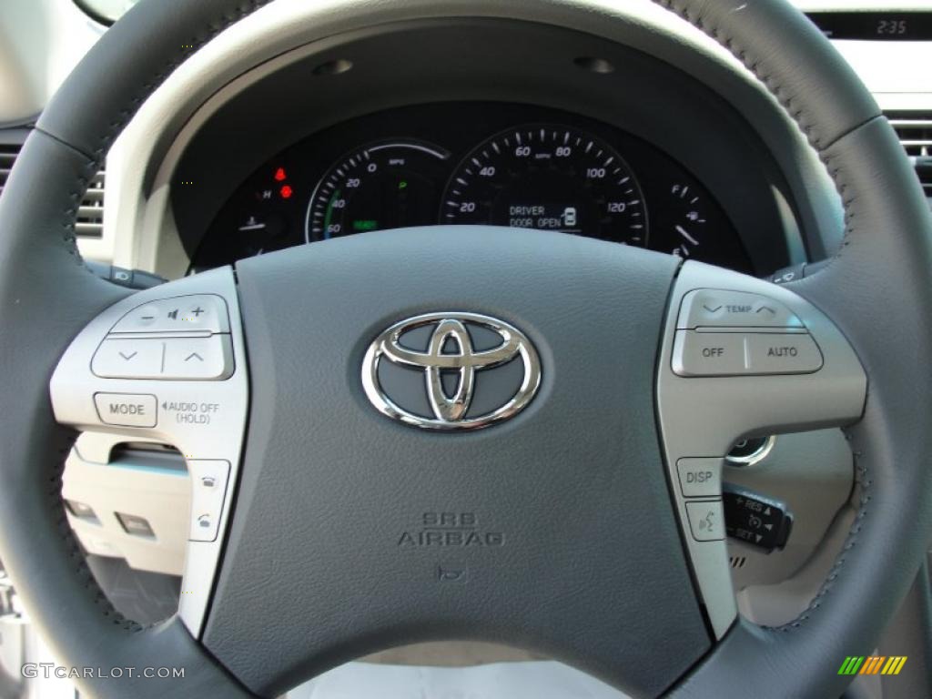 2011 Toyota Camry Hybrid Ash Steering Wheel Photo #48823945