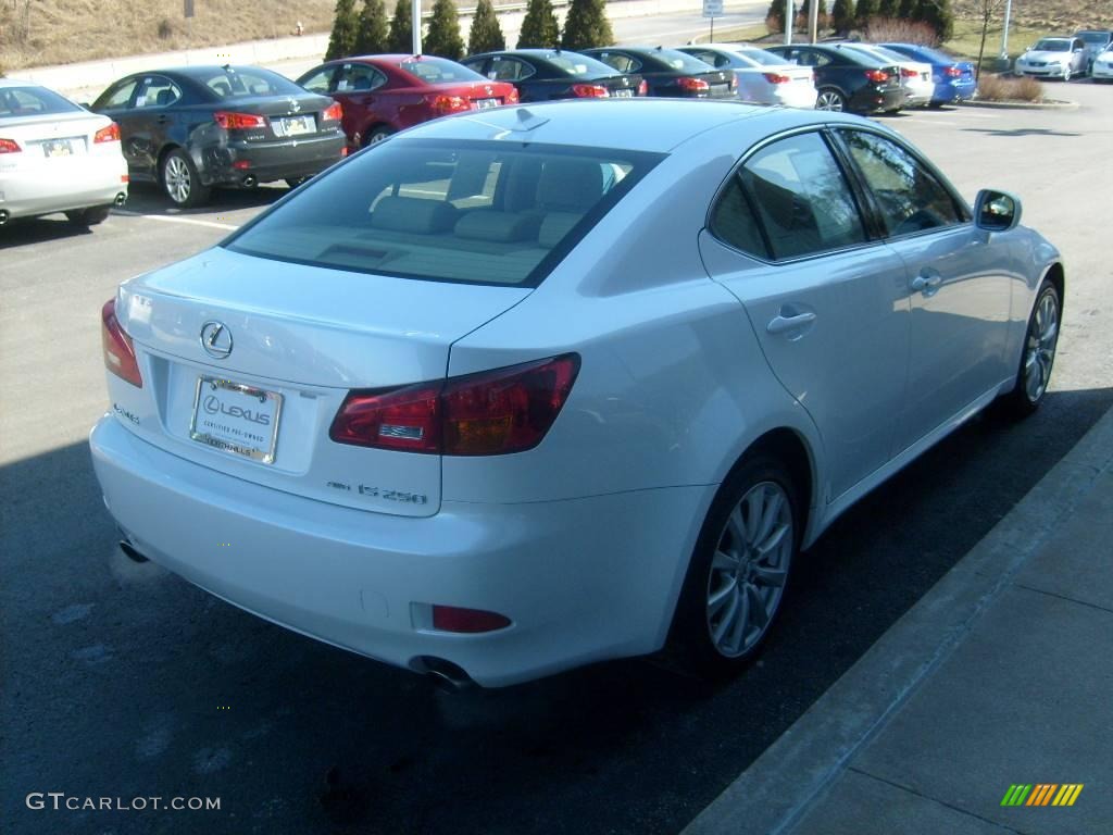 2008 IS 250 AWD - Starfire White Pearl / Cashmere Beige photo #5