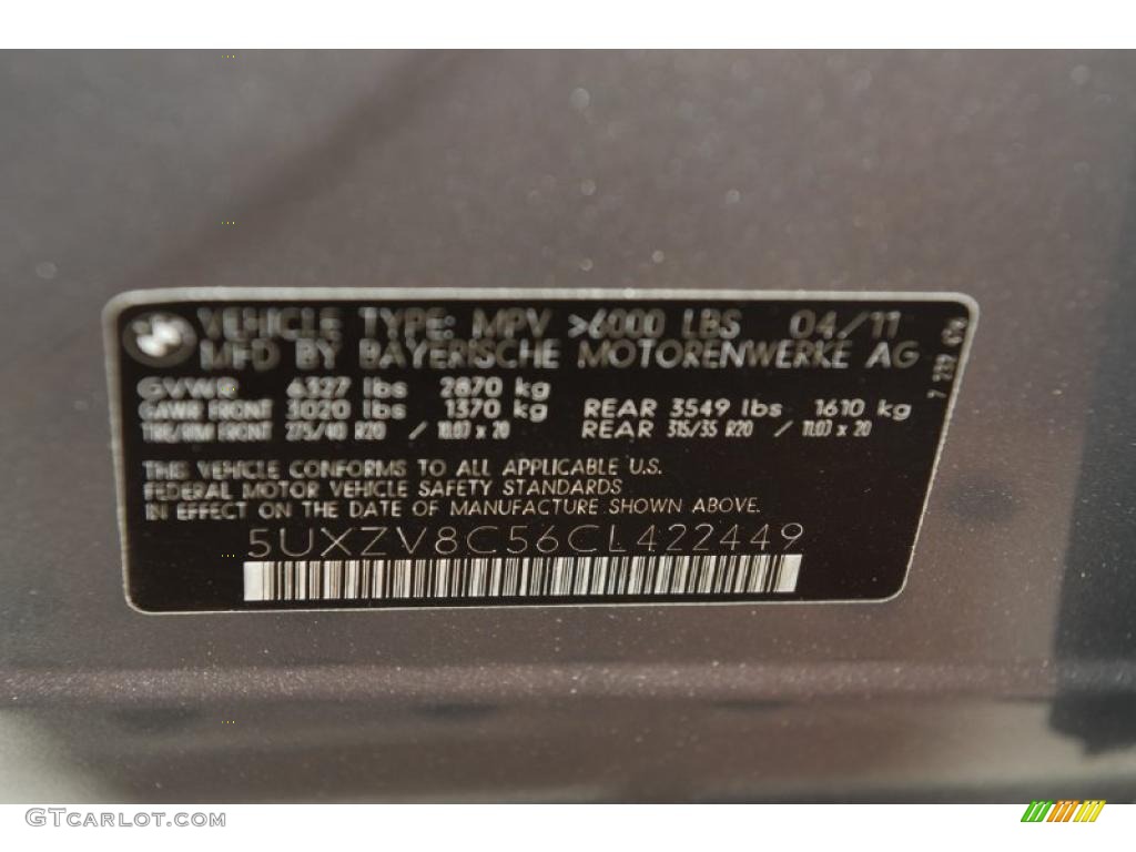 2012 X5 xDrive50i - Space Gray Metallic / Black photo #6