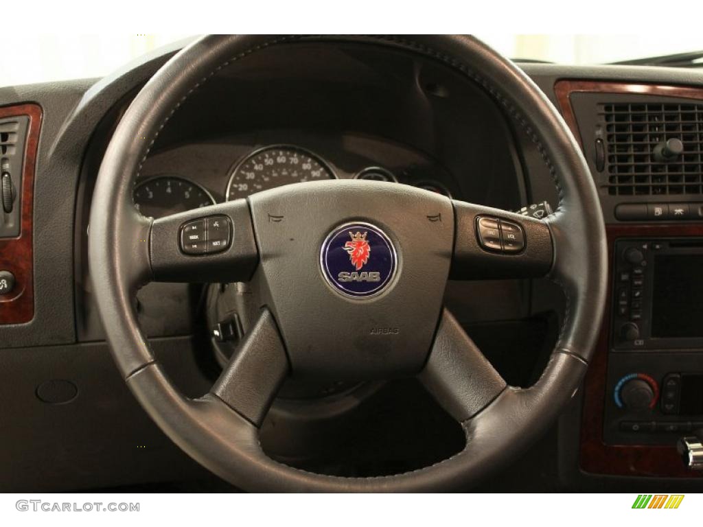 2009 Saab 9-7X 4.2i AWD Carbon Black Steering Wheel Photo #48826466