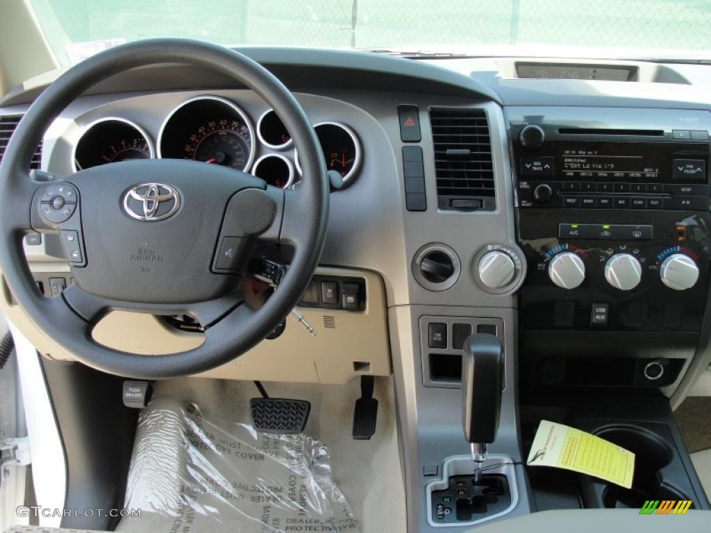 2011 Toyota Tundra CrewMax 4x4 Sand Beige Dashboard Photo #48826710