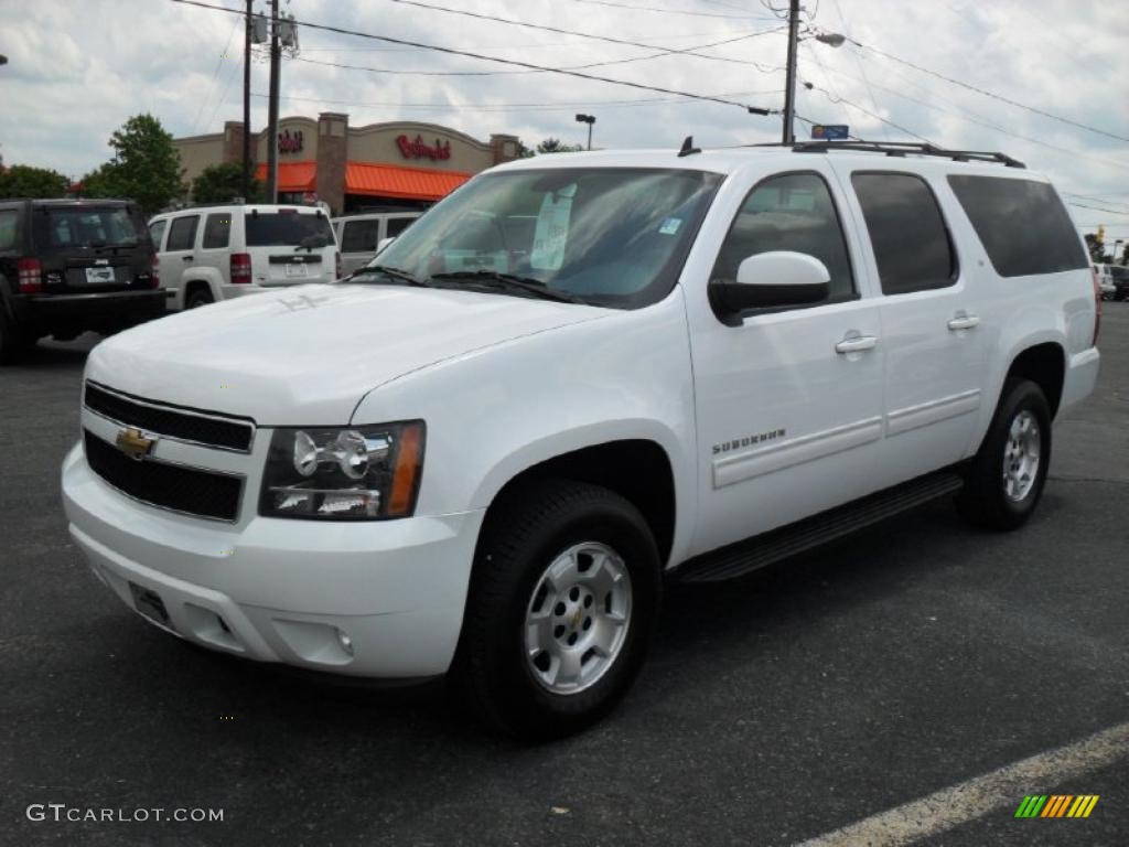 2010 Suburban LT 4x4 - Summit White / Ebony photo #1