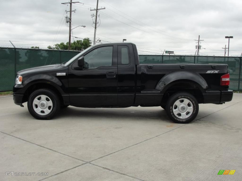 2004 F150 STX Regular Cab 4x4 - Black / Dark Flint photo #6