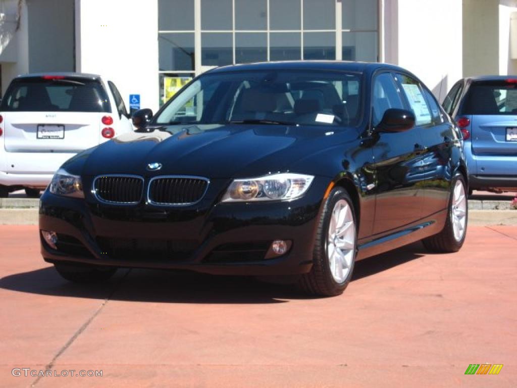 2011 3 Series 328i Sedan - Jet Black / Oyster/Black Dakota Leather photo #1