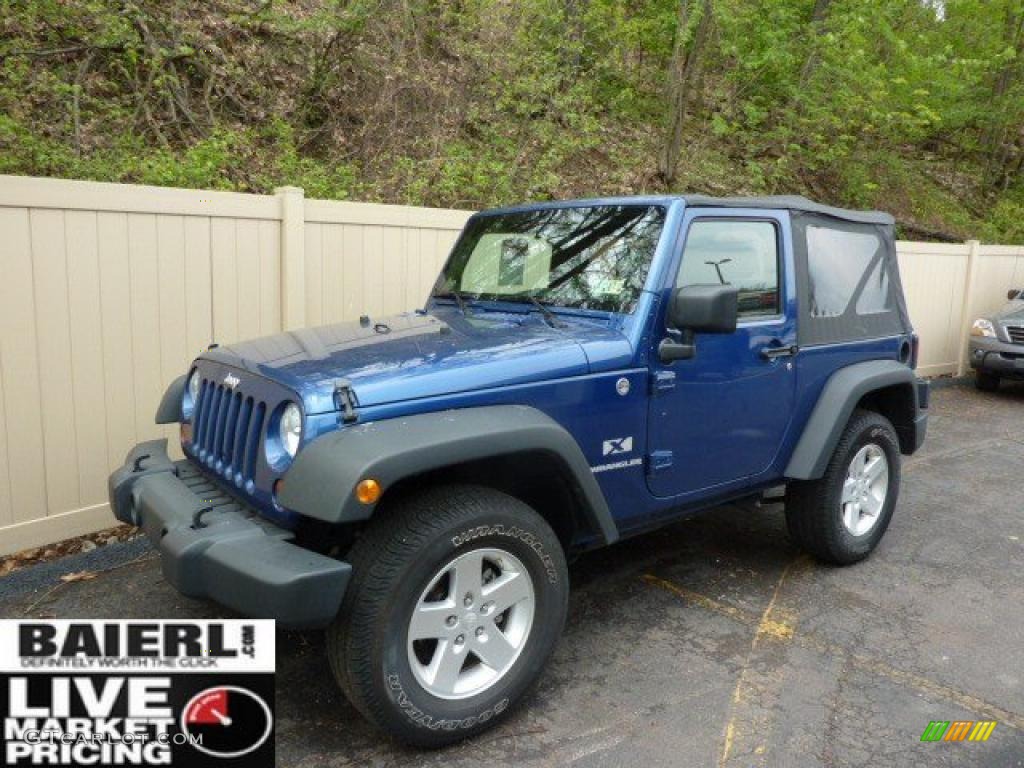 2009 Wrangler X 4x4 - Deep Water Blue Pearl Coat / Dark Slate Gray/Medium Slate Gray photo #1