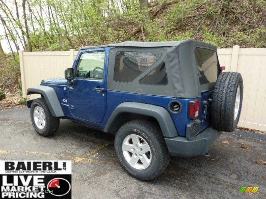 2009 Wrangler X 4x4 - Deep Water Blue Pearl Coat / Dark Slate Gray/Medium Slate Gray photo #3