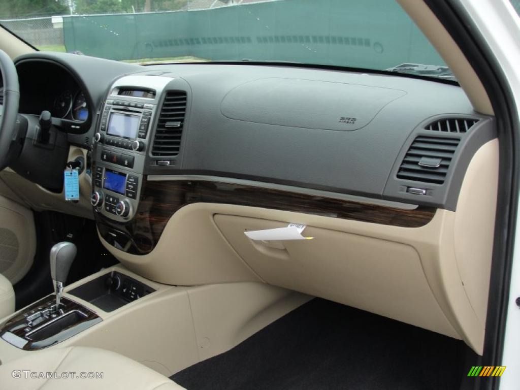 2010 Hyundai Santa Fe Limited Beige Dashboard Photo #48833535