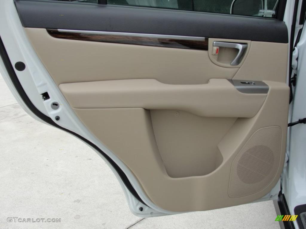 2010 Hyundai Santa Fe Limited Beige Door Panel Photo #48833634