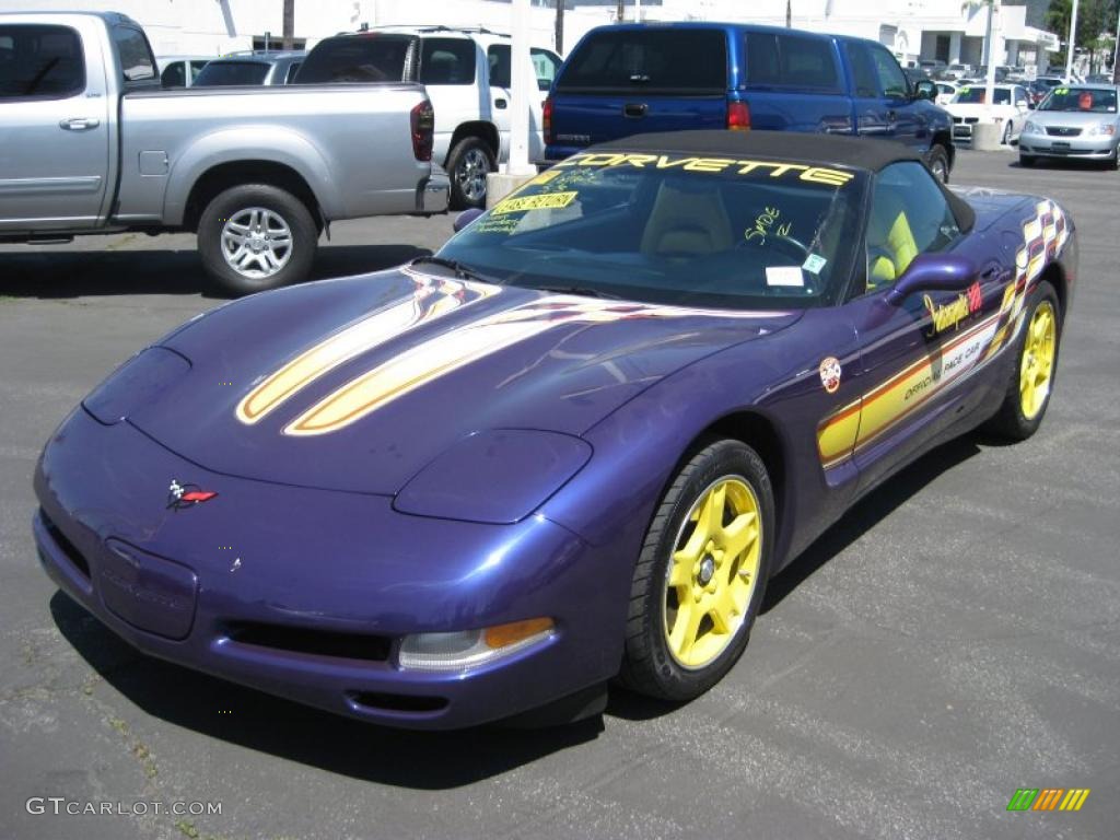 1998 Corvette Indianapolis 500 Pace Car Convertible - Radar Blue Metallic / Yellow/Black photo #1