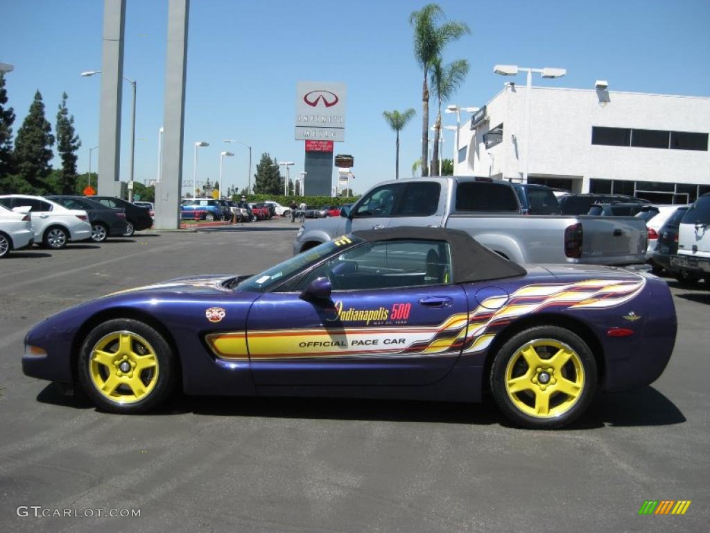 Radar Blue Metallic 1998 Chevrolet Corvette Indianapolis 500 Pace Car Convertible Exterior Photo #48835461